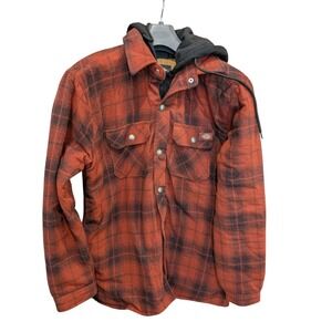 Dickies Men's‎ Coat TJ211 Water Repellent Fleece Hooded Flannel Shirt Jacket
